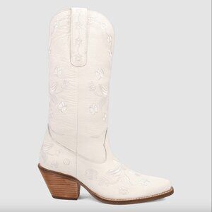 Dingo 1969 Love Bug Western Cowgirl Boots - White, 7.5